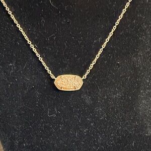 Kendra Scott Gold Pavé Oval Pendant Necklace